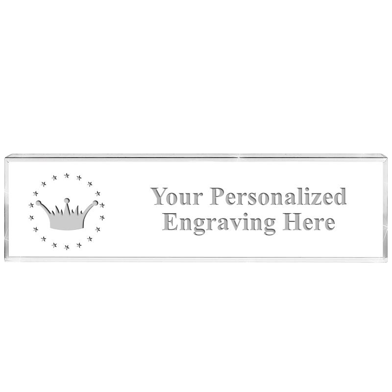 DESK NAMEPLATE CRYSTAL