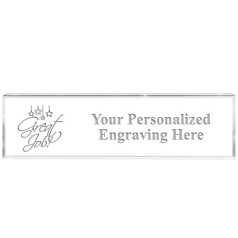 DESK NAMEPLATE CRYSTAL