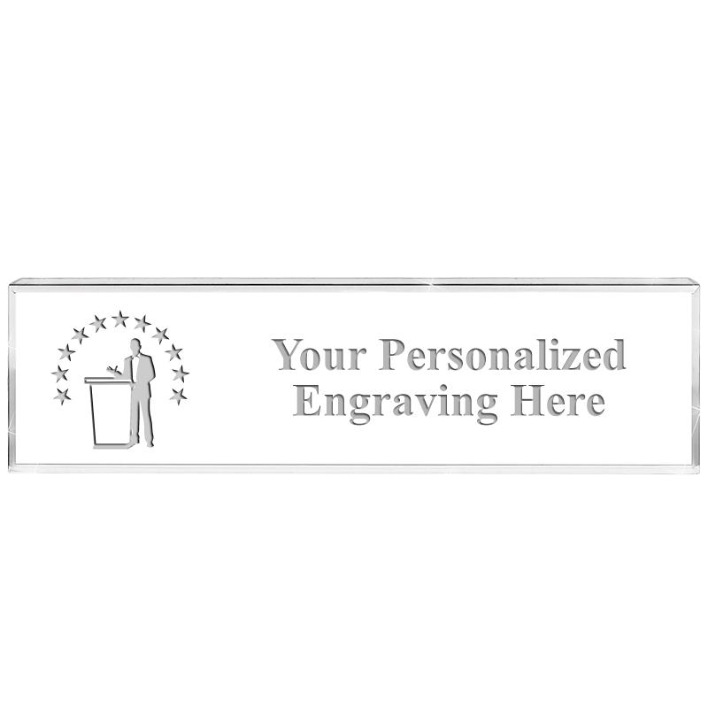 DESK NAMEPLATE CRYSTAL