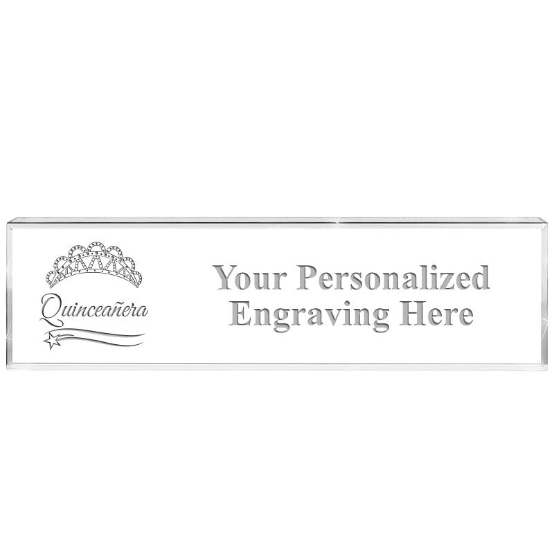 DESK NAMEPLATE CRYSTAL