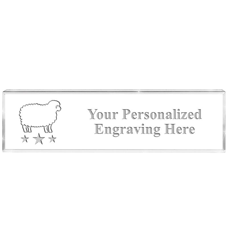 DESK NAMEPLATE CRYSTAL