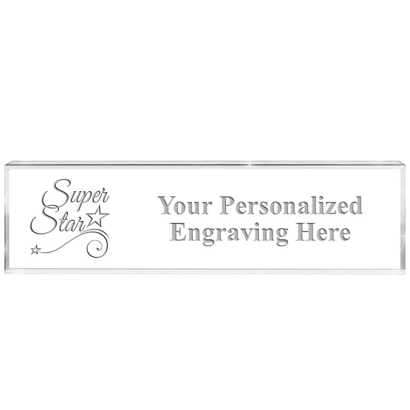 DESK NAMEPLATE CRYSTAL