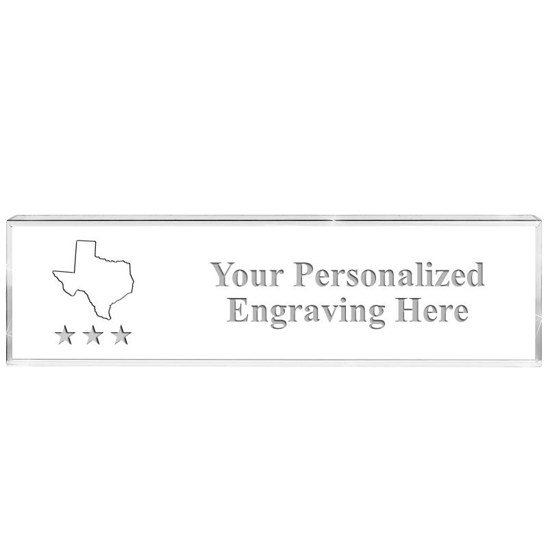 DESK NAMEPLATE CRYSTAL