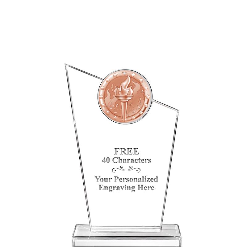 7"ELEVATION CRYSTL W BLAZE INS