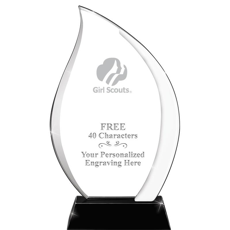 9"GOBLET FLAME PRESIDENT CRSTL