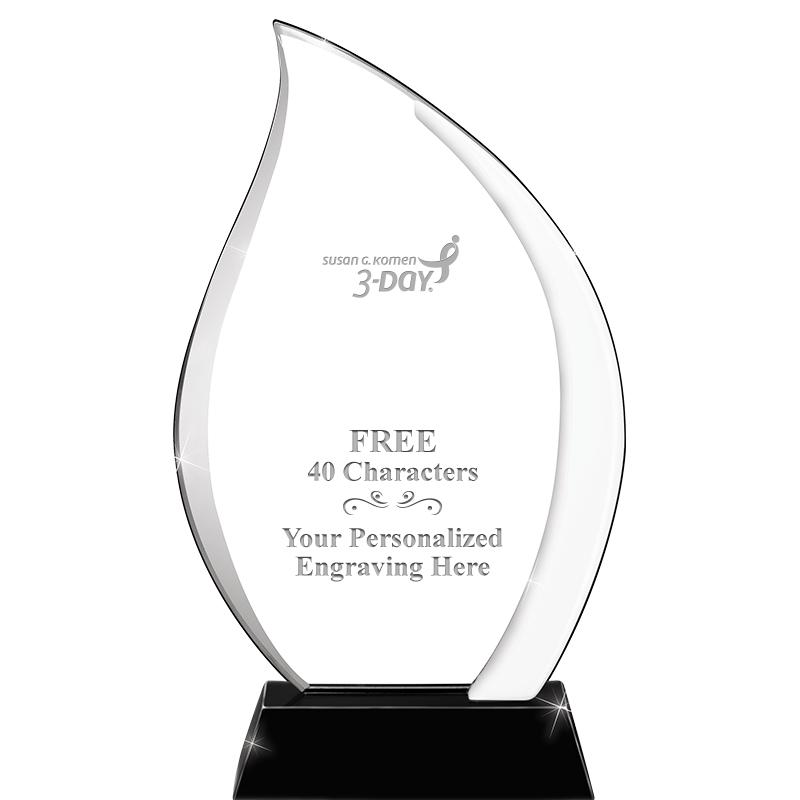 9"GOBLET FLAME PRESIDENT CRSTL
