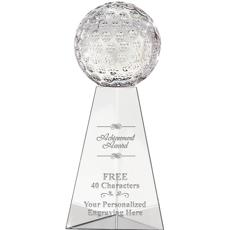 9"GOLF TRI-PEDESTAL CRYSTAL