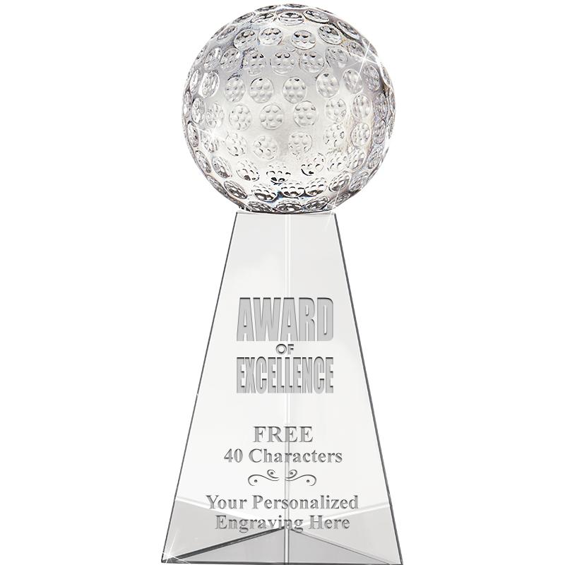 9"GOLF TRI-PEDESTAL CRYSTAL