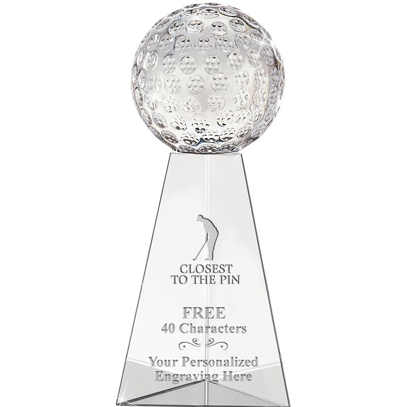 9"GOLF TRI-PEDESTAL CRYSTAL