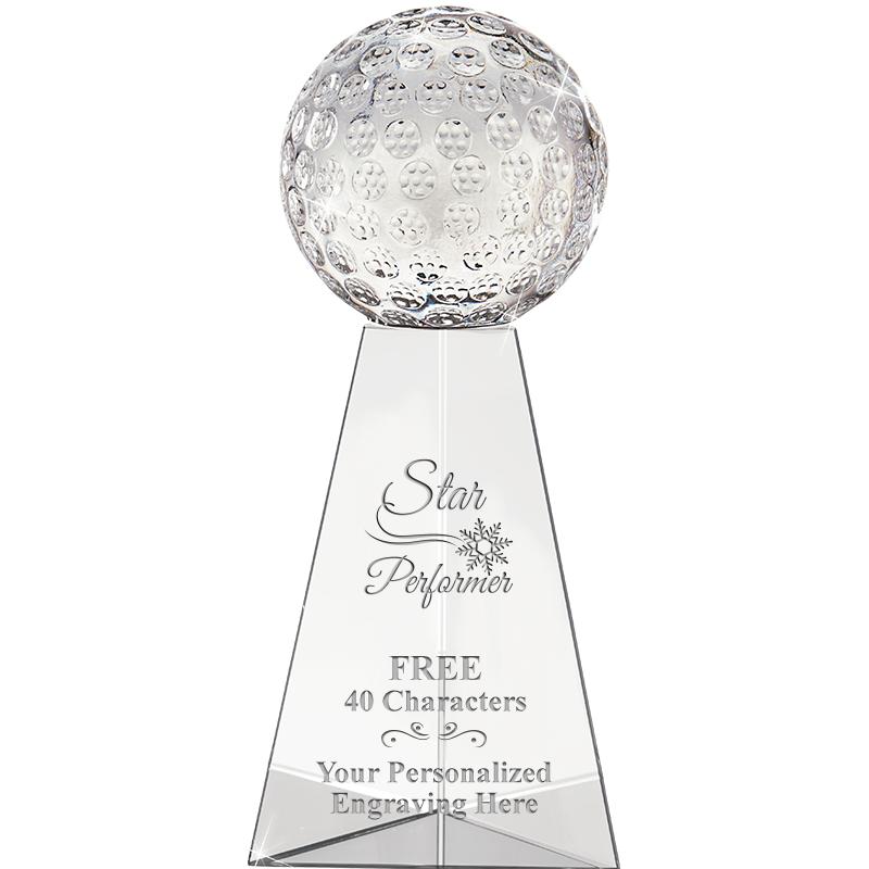 9"GOLF TRI-PEDESTAL CRYSTAL