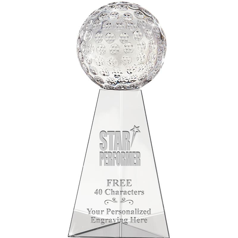 9"GOLF TRI-PEDESTAL CRYSTAL