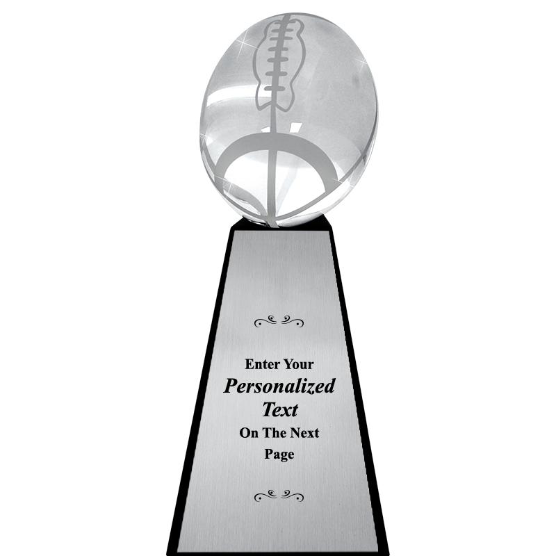 9.75" GRIDIRON FOOTBALL CRYSTL