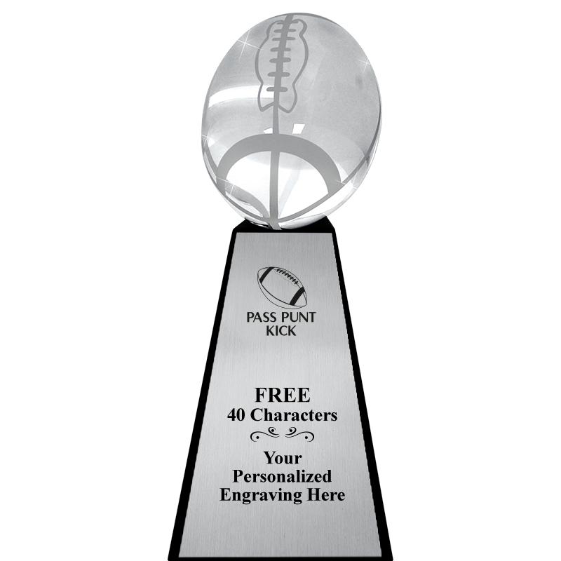 9.75" GRIDIRON FOOTBALL CRYSTL