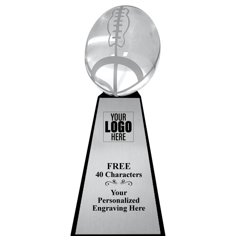 9.75" GRIDIRON FOOTBALL CRYSTL