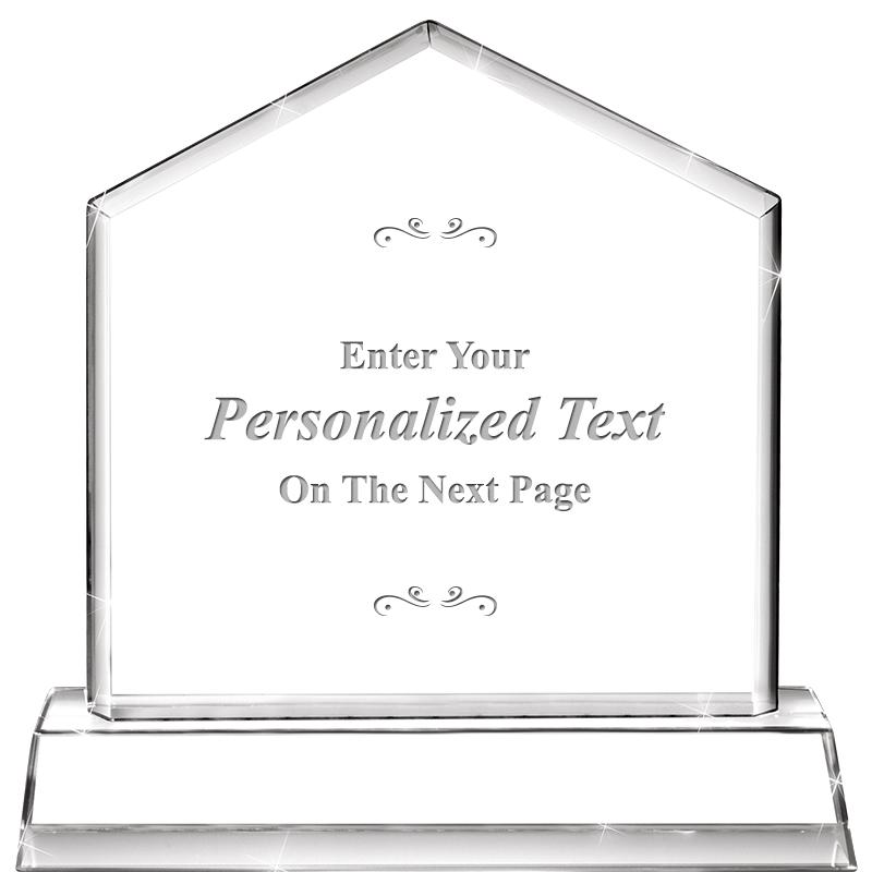 6" CRYSTAL HOMEPLATE AWARD