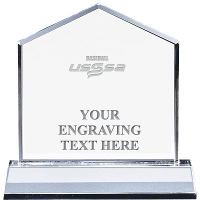 6" USSSA HOMEPLATE CRYSTAL