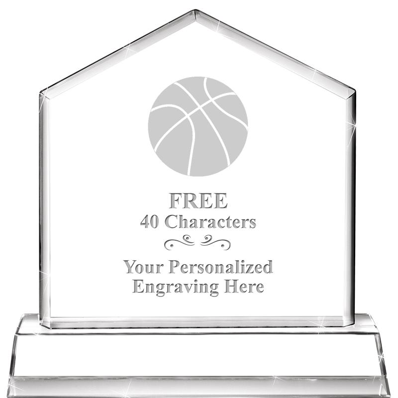 6" CRYSTAL HOMEPLATE AWARD