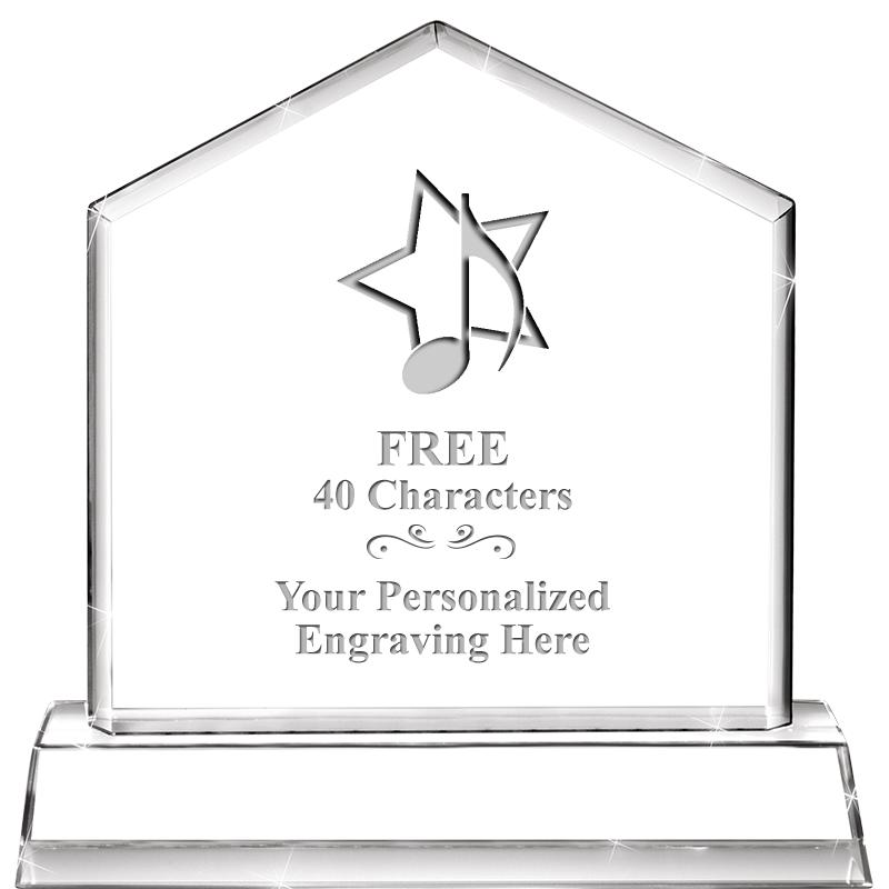 6" CRYSTAL HOMEPLATE AWARD