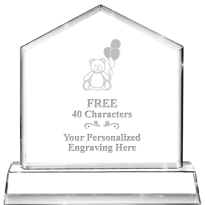 6" CRYSTAL HOMEPLATE AWARD