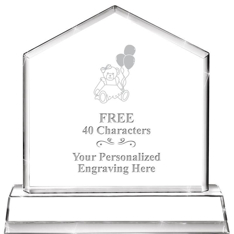 6" CRYSTAL HOMEPLATE AWARD