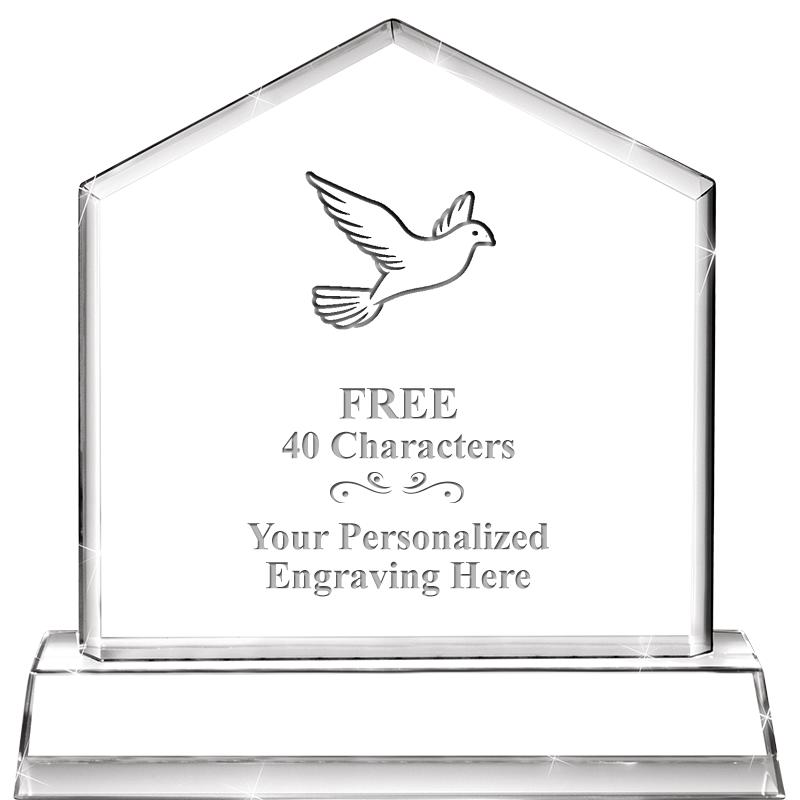 6" CRYSTAL HOMEPLATE AWARD