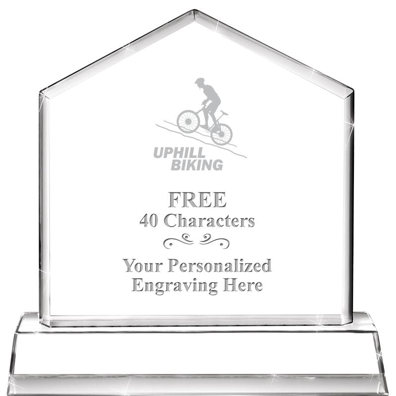 6" CRYSTAL HOMEPLATE AWARD