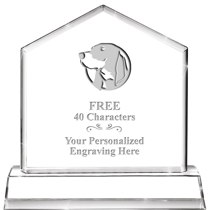 6" CRYSTAL HOMEPLATE AWARD