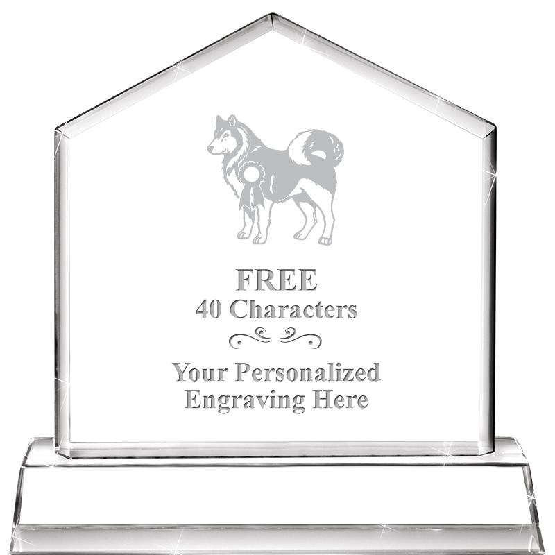 6" CRYSTAL HOMEPLATE AWARD