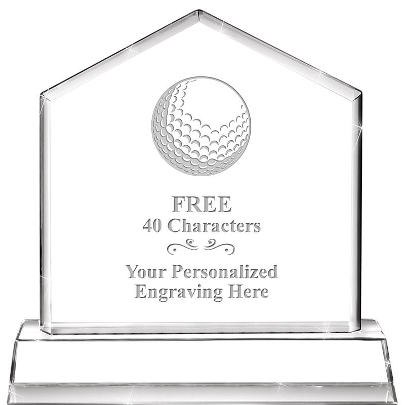 6" CRYSTAL HOMEPLATE AWARD