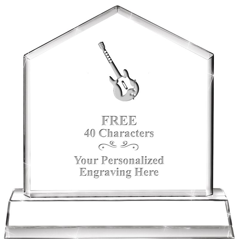 6" CRYSTAL HOMEPLATE AWARD