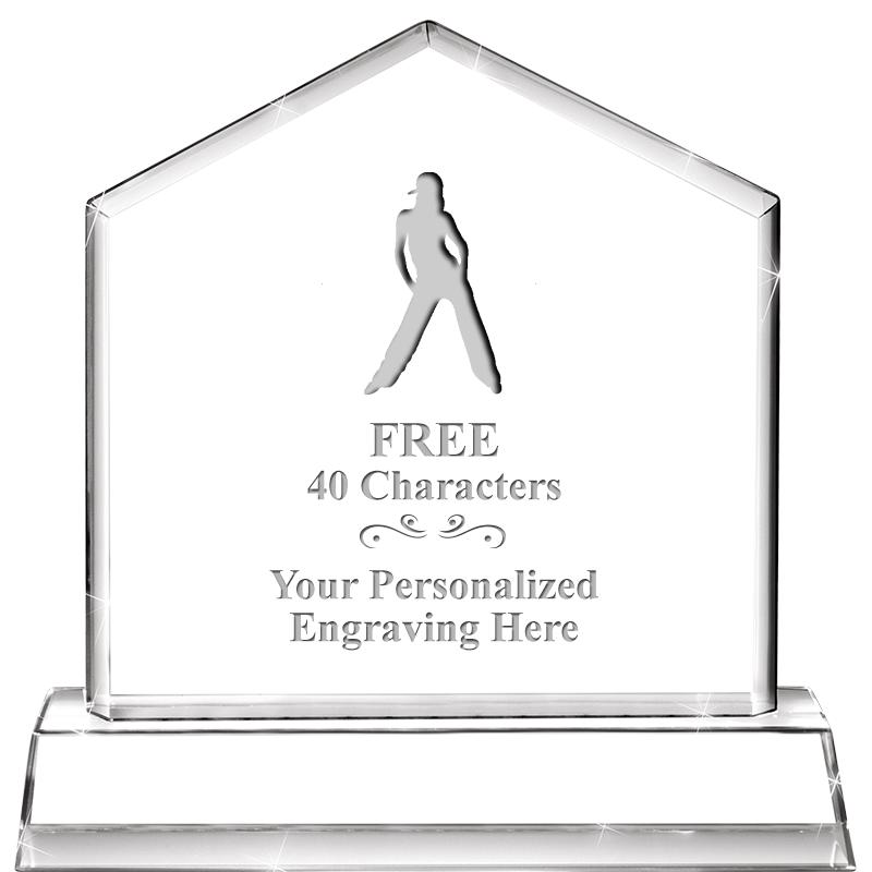 6" CRYSTAL HOMEPLATE AWARD