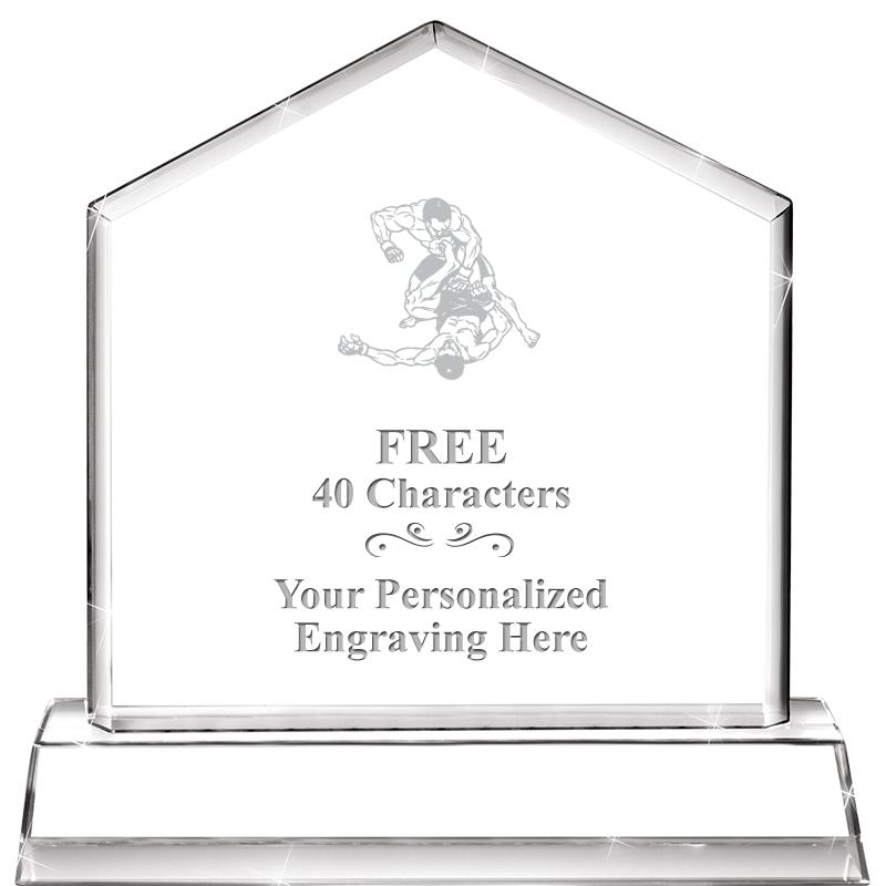 6" CRYSTAL HOMEPLATE AWARD