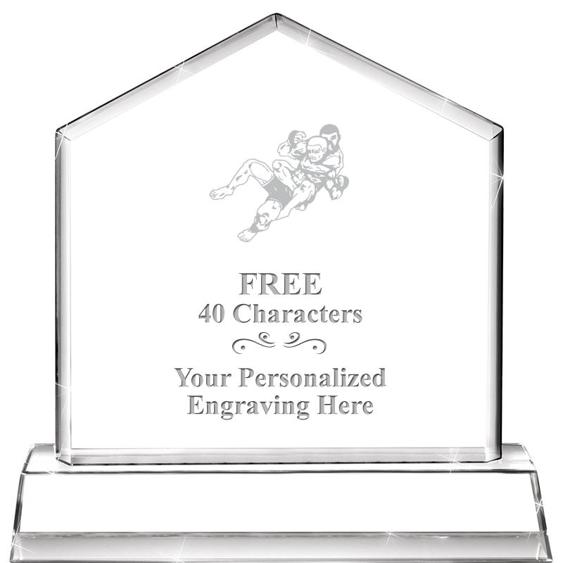 6" CRYSTAL HOMEPLATE AWARD