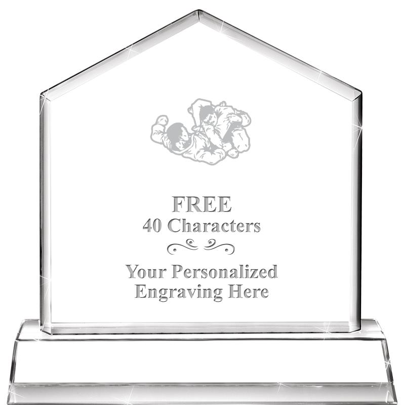 6" CRYSTAL HOMEPLATE AWARD