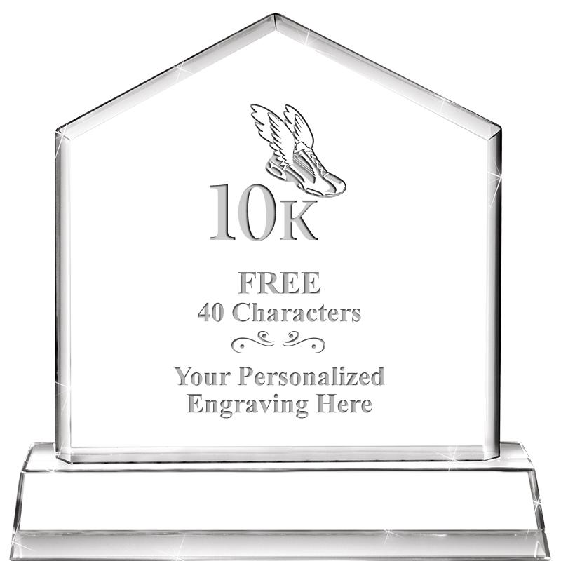 6" CRYSTAL HOMEPLATE AWARD