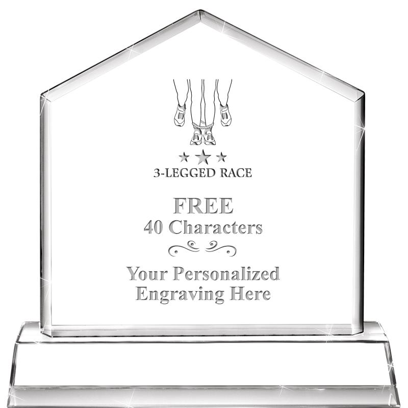 6" CRYSTAL HOMEPLATE AWARD