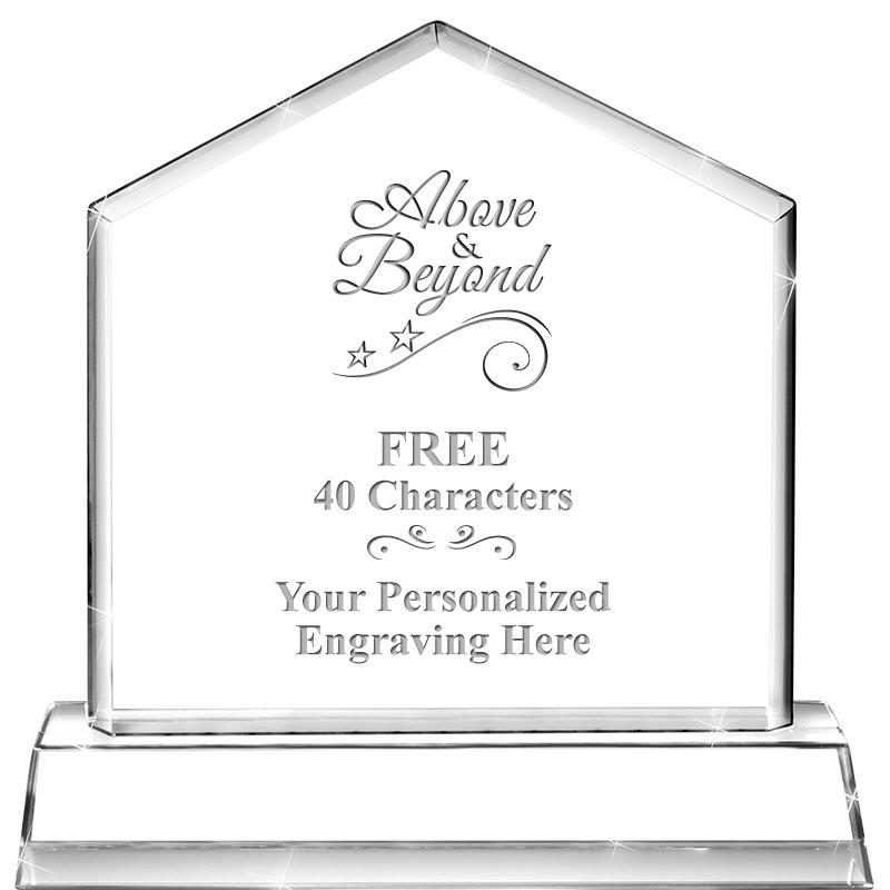 6" CRYSTAL HOMEPLATE AWARD