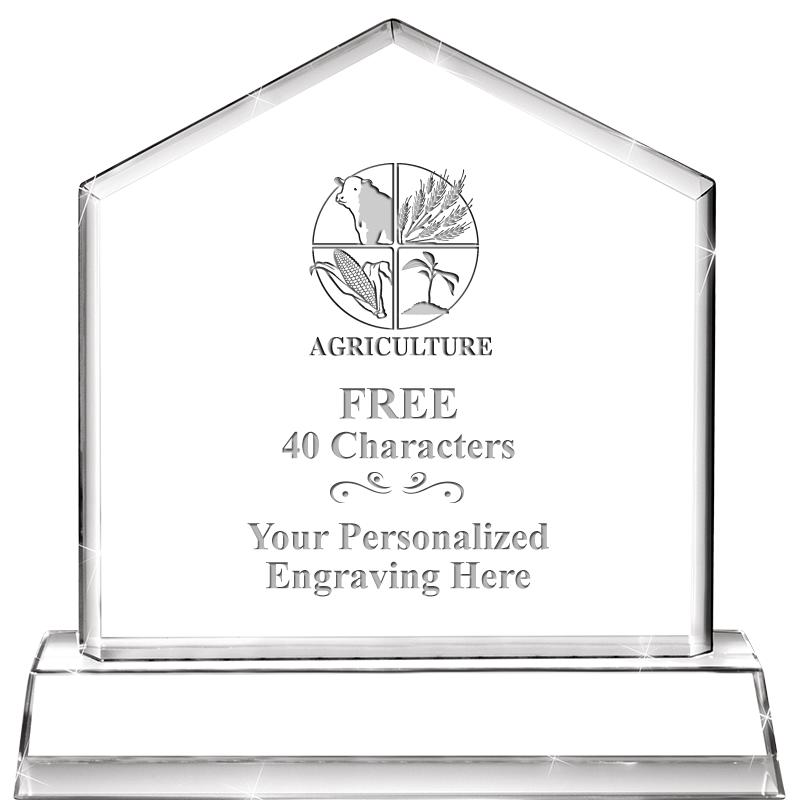 6" CRYSTAL HOMEPLATE AWARD