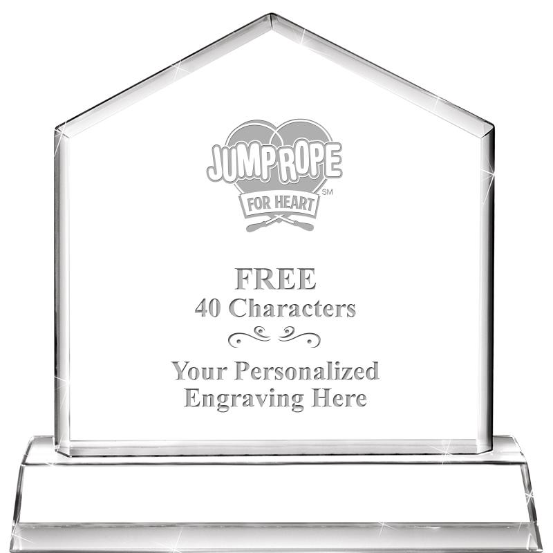 6" CRYSTAL HOMEPLATE AWARD