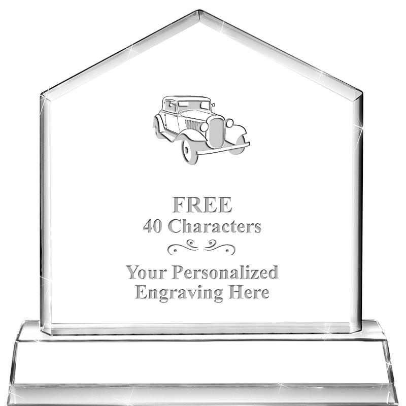 6" CRYSTAL HOMEPLATE AWARD