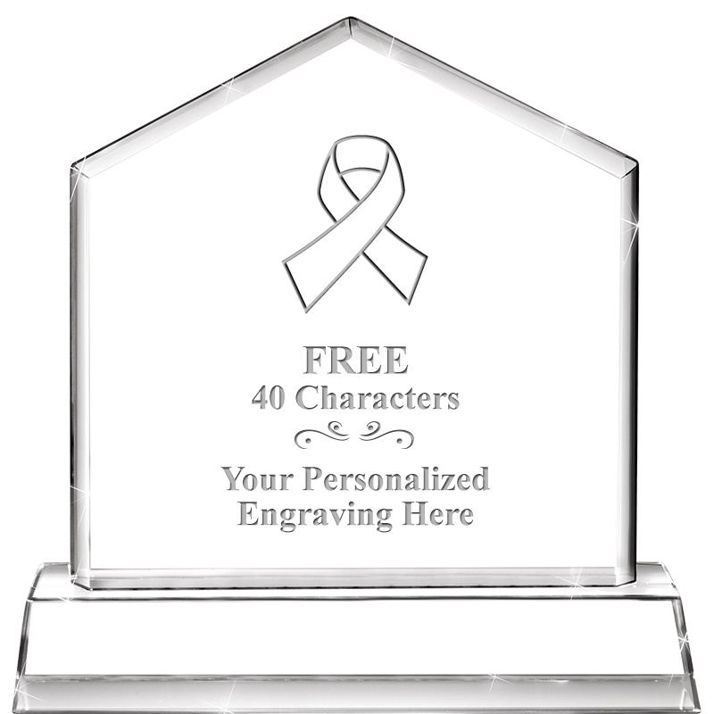 6" CRYSTAL HOMEPLATE AWARD