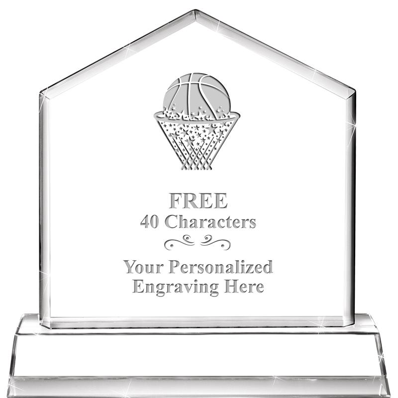 6" CRYSTAL HOMEPLATE AWARD