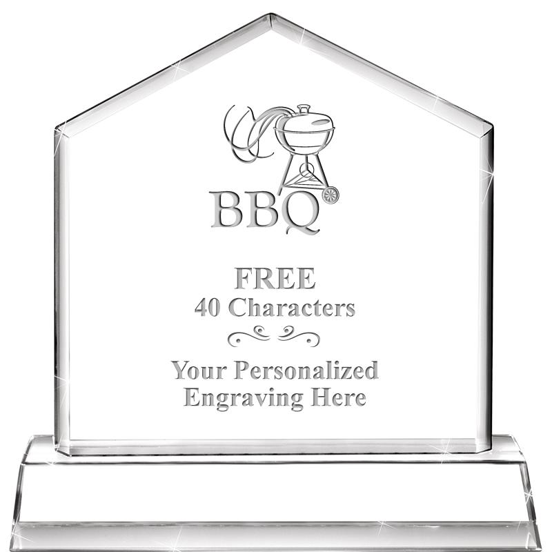 6" CRYSTAL HOMEPLATE AWARD