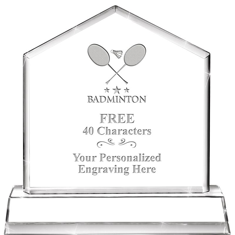 6" CRYSTAL HOMEPLATE AWARD