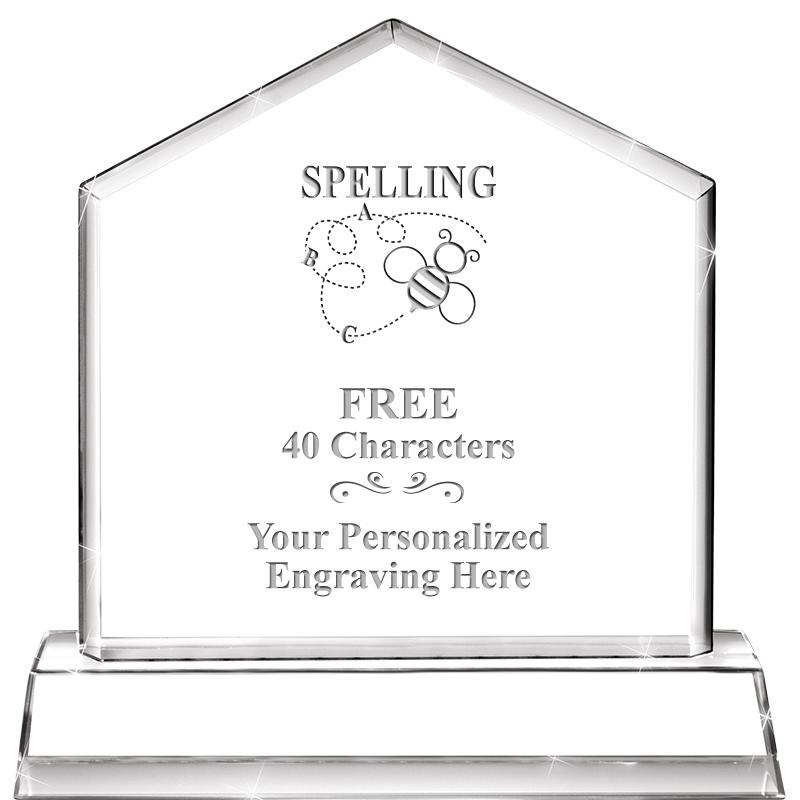 6" CRYSTAL HOMEPLATE AWARD