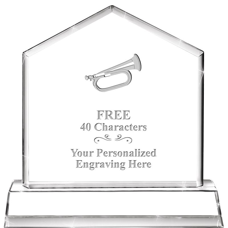 6" CRYSTAL HOMEPLATE AWARD