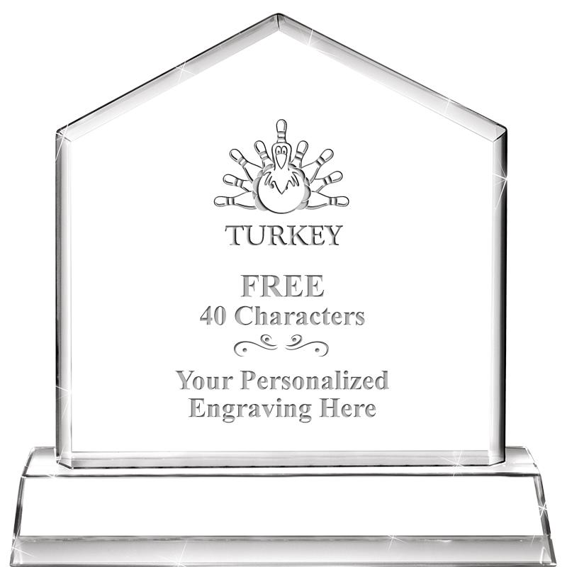 6" CRYSTAL HOMEPLATE AWARD