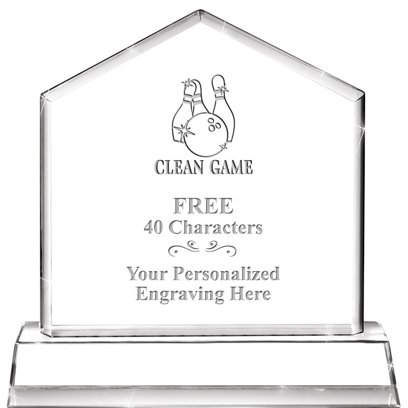 6" CRYSTAL HOMEPLATE AWARD