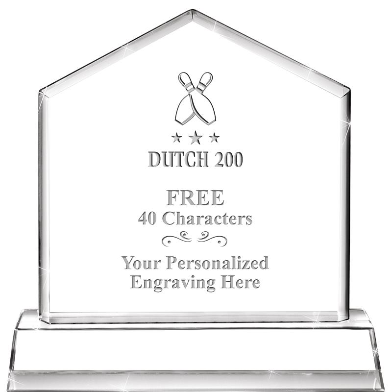 6" CRYSTAL HOMEPLATE AWARD