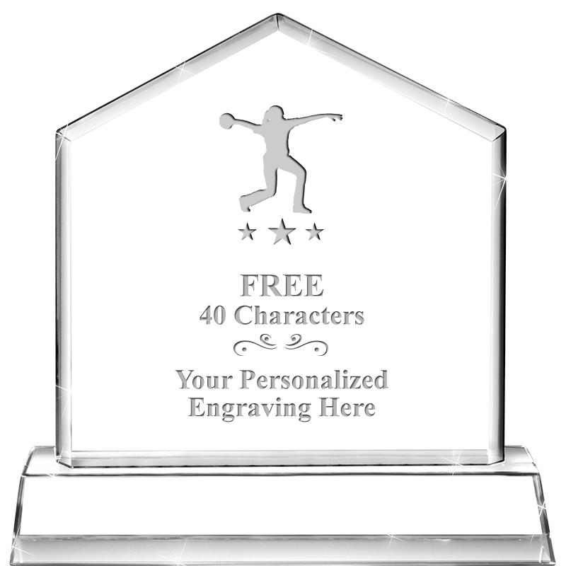6" CRYSTAL HOMEPLATE AWARD